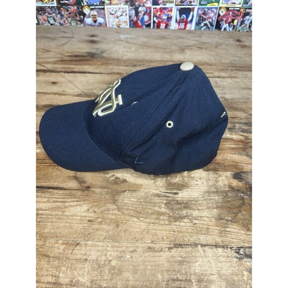 Zephyr Notre Dame Strap back Hat The Z Hat Fighting Irish Blue Gold NCAA Navy - Picture 2 of 6
